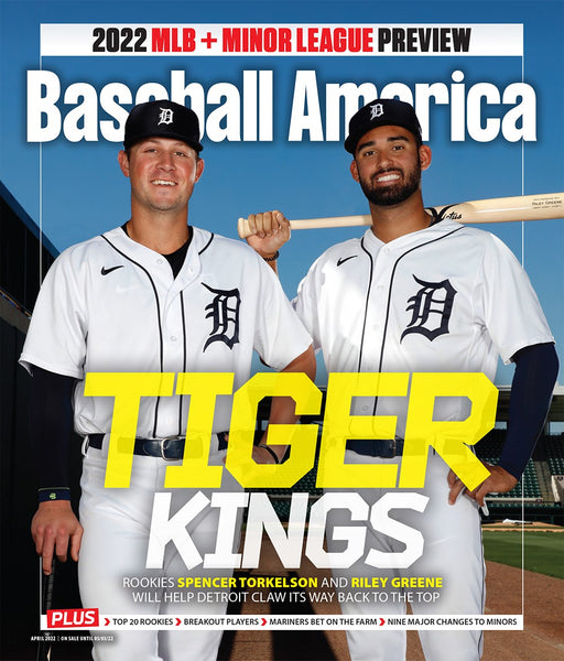 The cover of Baseball America's 2022 preview - Tiger Kings Spencer